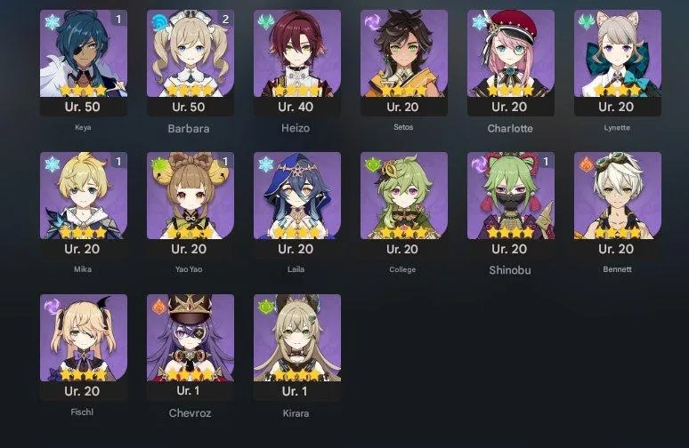 GI1302 High AR55 Account C1 Kazuha Yoimiya Tartaglia Ayaka Klee Wanderer Amos Bow 